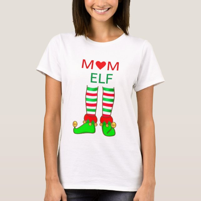 Camiseta Elfo da Mamãe Moderna no Natal (Frente)