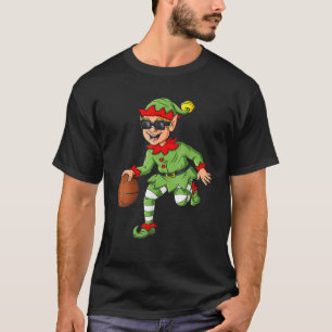 Camiseta Elfo De Natal Fazendo Um Basquete De Meninos Engra