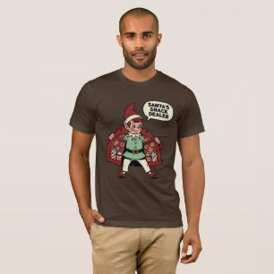Camiseta Elfo de Natal Vendedor de Lanches do Papai Noel