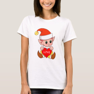 Camiseta Elfo do Dia dos Namorados com Coração