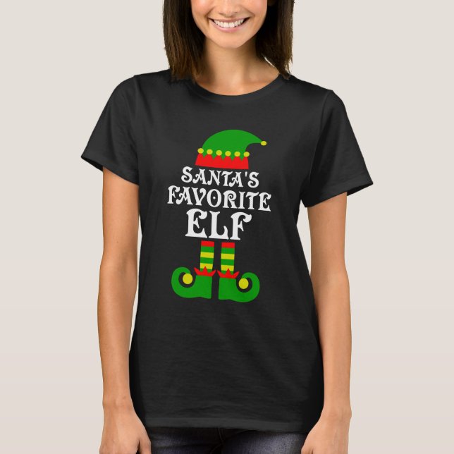 Camiseta elfo favorito dos papais noeis (Frente)