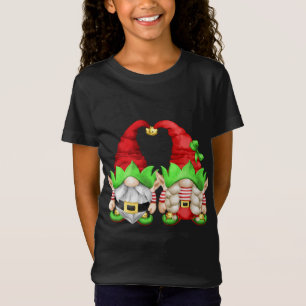 Camiseta Elfo Feliz De Natal Para Mulheres Com Natal Famili