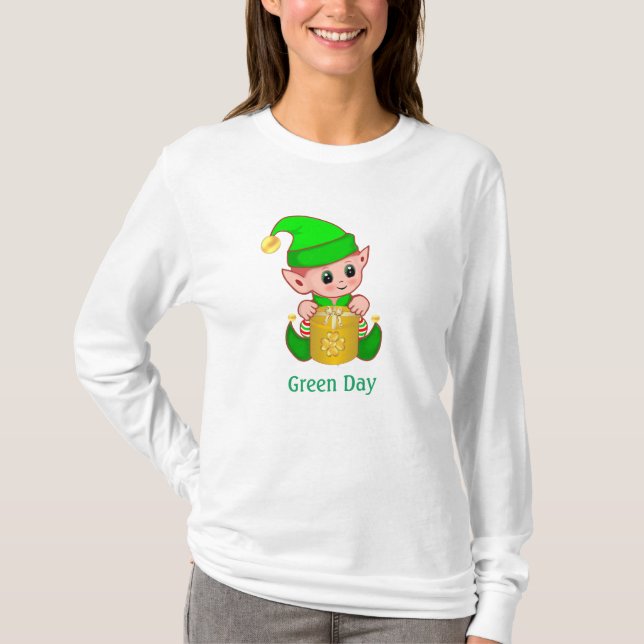 Camiseta Elfo Fofo & Texto do Green Day (Frente)