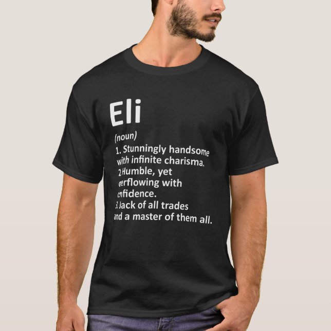 Camiseta ELI Definição Nome Personalizado Funny Birthday Gi (Frente)