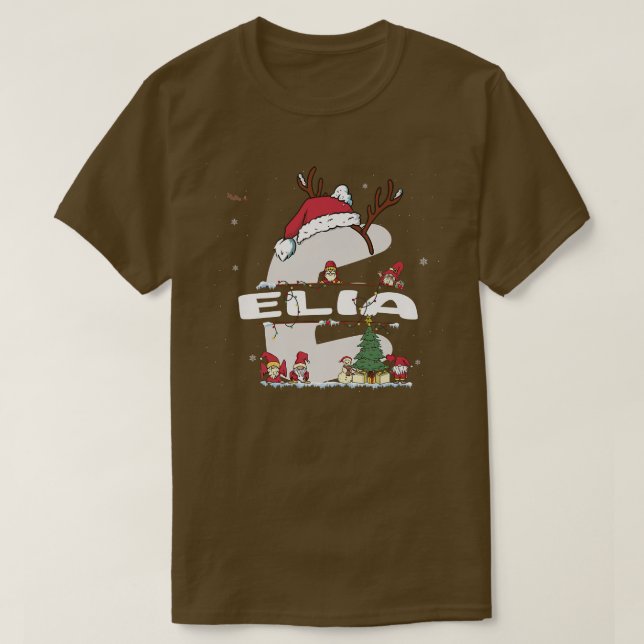 Camiseta Elia Christmasw Elia Name for funny Xmas  (Frente do Design)