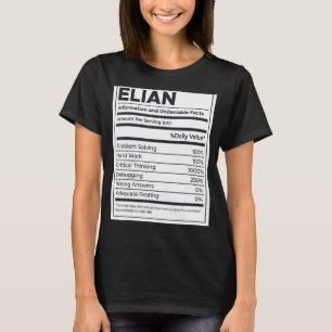 Camiseta Elian Nutrition Information Problem Solving Duro W