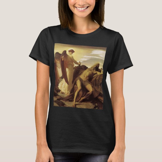 Camiseta Elijah na Natureza por Lord Frederic Leighton (Frente)