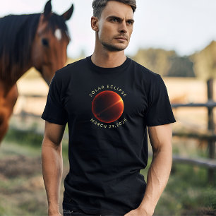 Camiseta Elipse solar 2025 mensagem celestial personalizada