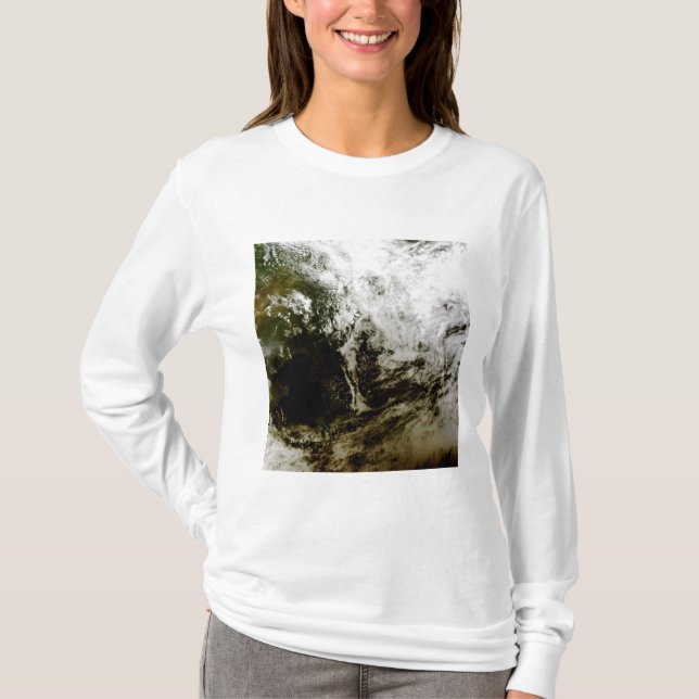 Camiseta Elipse solar sobre o sudeste da Ásia (Frente)