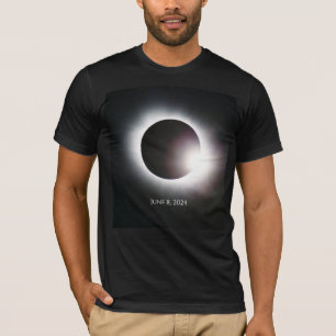 Camiseta Elipse solar total 8 de abril de 2024 Sol da Lua