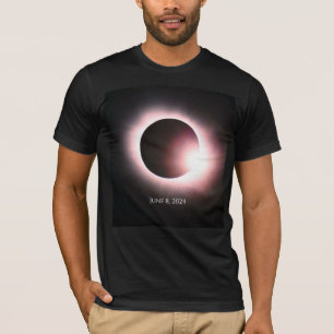 Camiseta Elipse solar total 8 de abril de 2024 Sol da Lua