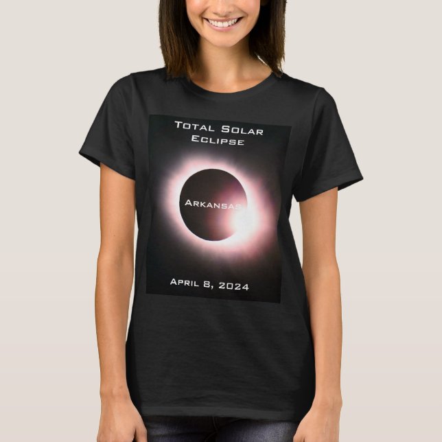 Camiseta Elipse solar total do Arkansas em 8 de abril de 20 (Frente)