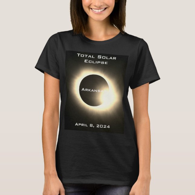 Camiseta Elipse solar total do Arkansas em 8 de abril de 20 (Frente)
