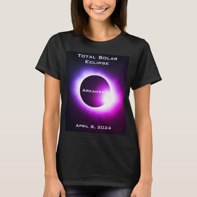 Camiseta Elipse solar total do Arkansas em 8 de abril de 20 (Frente)
