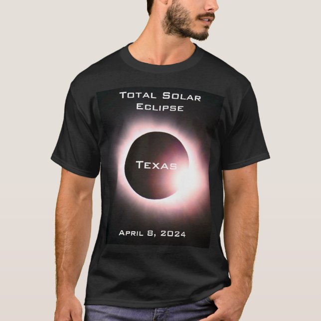 Camiseta Elipse solar total do Texas 8 de abril de 2024 (Frente)