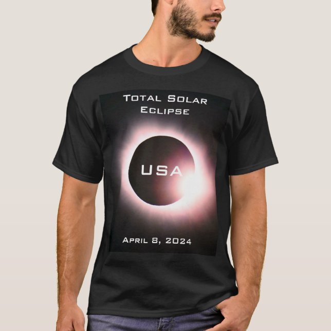 Camiseta Elipse solar total dos EUA 8 de abril de 2024 (Frente)