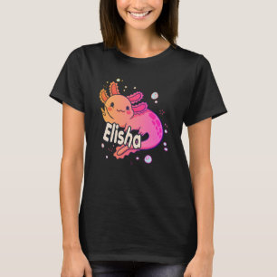Camiseta ELISHA - Lindo nome de menina com adorável AXOLOTL