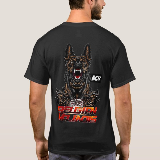 Camiseta ELITE Malinois belgas TREM Cão Extreme (Verso)