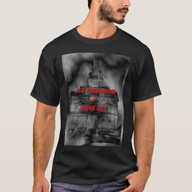 Camiseta ELITE Paranormal de KC - casa assombrada (Frente)