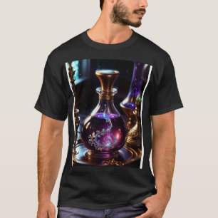 Camiseta Elixir púrpura em garrafa