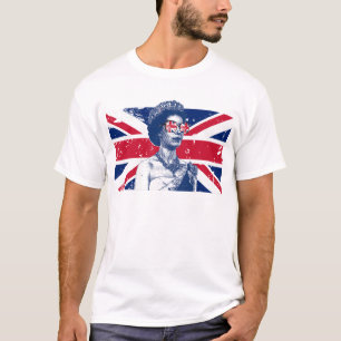 Camiseta Elizabeth British Flag Queen, England