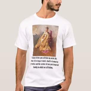 Camiseta Elizabeth II, eu declaro antes que você todo esse
