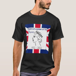 Camiseta Elizabeth Platinum Jubilee Queen Crown British Fl