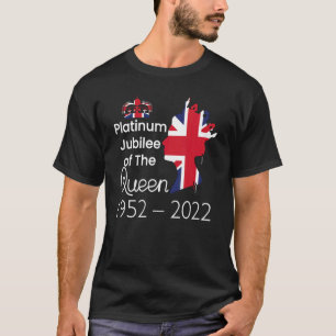 Camiseta Elizabeth Platinum Jubilee Queen Crown British Fl