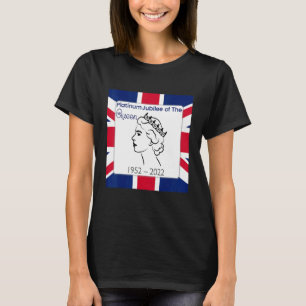 Camiseta Elizabeth Platinum Jubilee Queen Crown British Fl