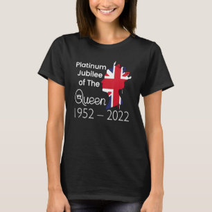 Camiseta Elizabeth Platinum Jubilee Queen Crown British Fl