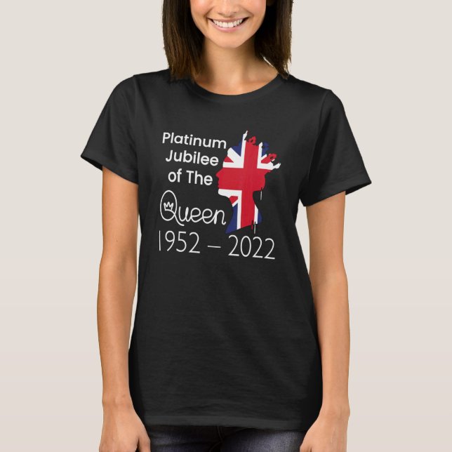 Camiseta Elizabeth Platinum Jubilee Queen Crown British Fl (Frente)