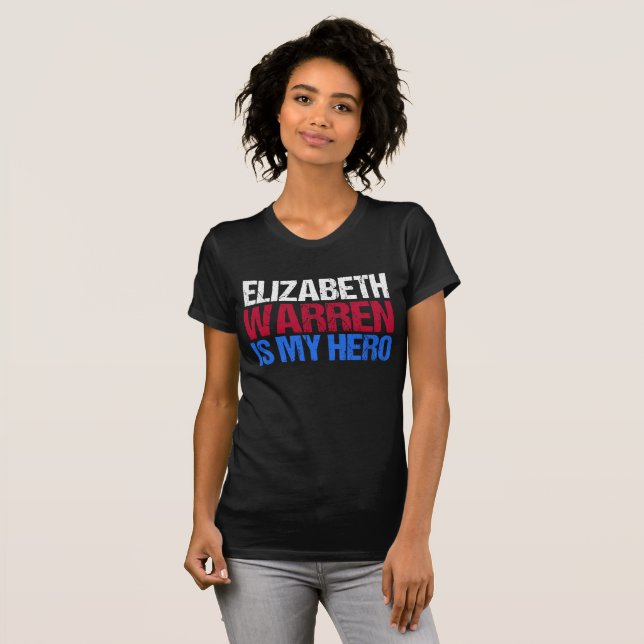 Camiseta Elizabeth Warren é meu herói (Frente Completa)