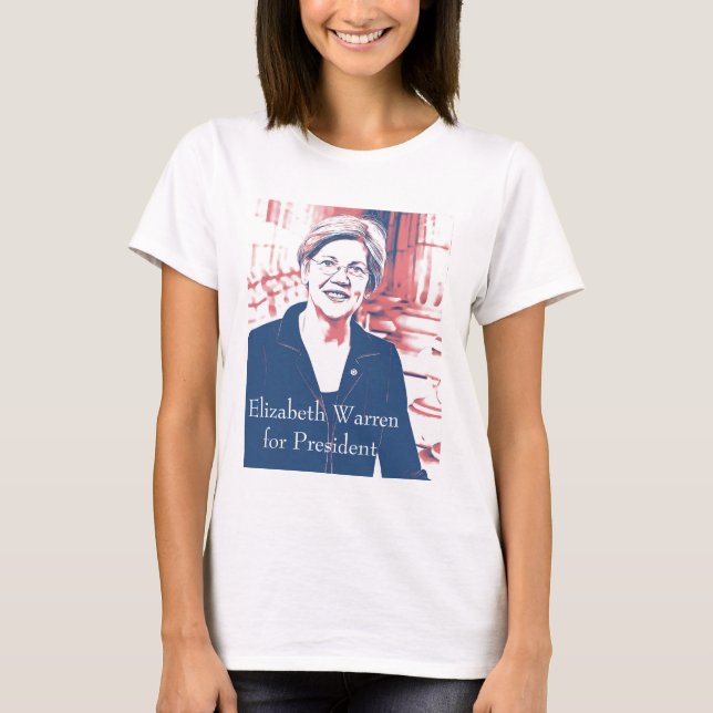 Camiseta Elizabeth Warren para as eleições do Presidente 20 (Frente)
