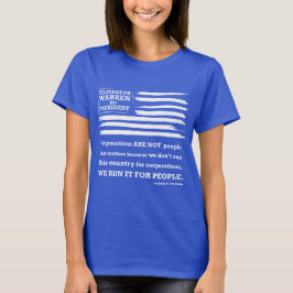 Camiseta Elizabeth Warren para o presidente