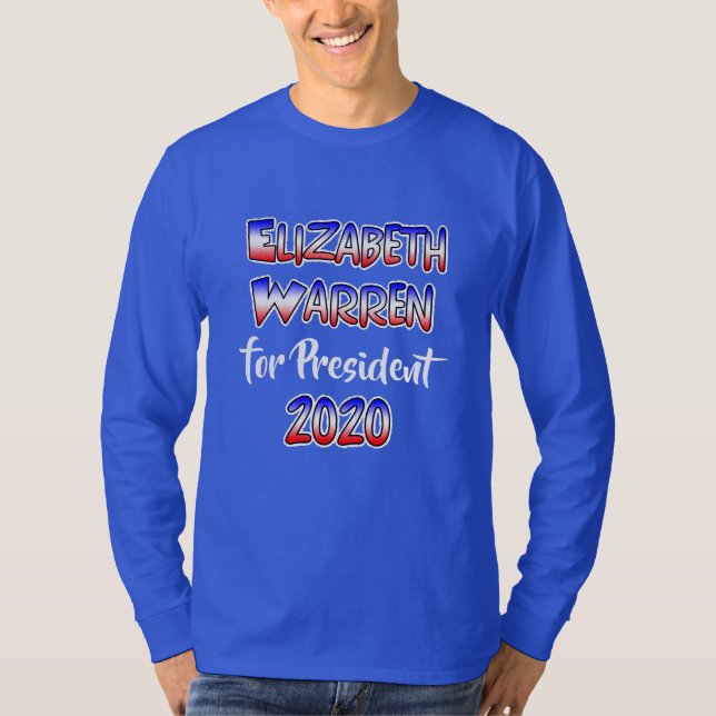 Camiseta Elizabeth Warren para o Presidente 2020 (Frente)