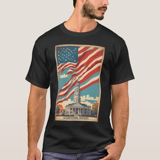 Camiseta Elizabethtown Kentucky Viagens vintage Turismo (Frente)