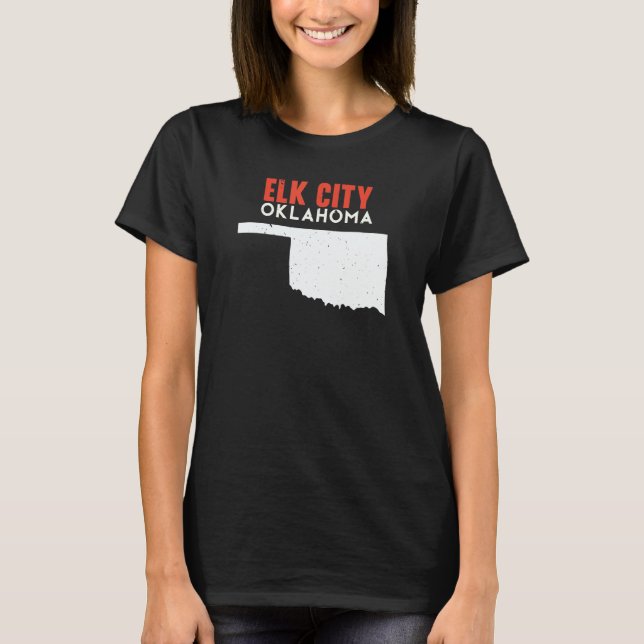 Camiseta Elk City USA State America Travel Oklahoman (Frente)