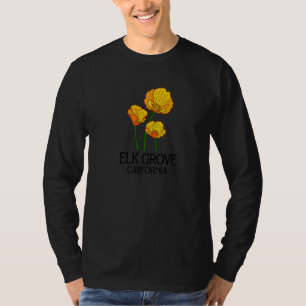 Camiseta Elk Grove California CA Poppy Flower State Cidade