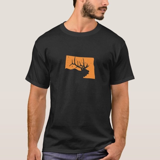 Camiseta Elk Hunting In North Dacota We Love To Hunt Elks (Frente)