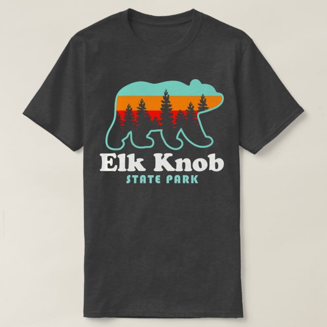 Camiseta Elk Knob State Park North olina Hiking Peak (Frente do Design)