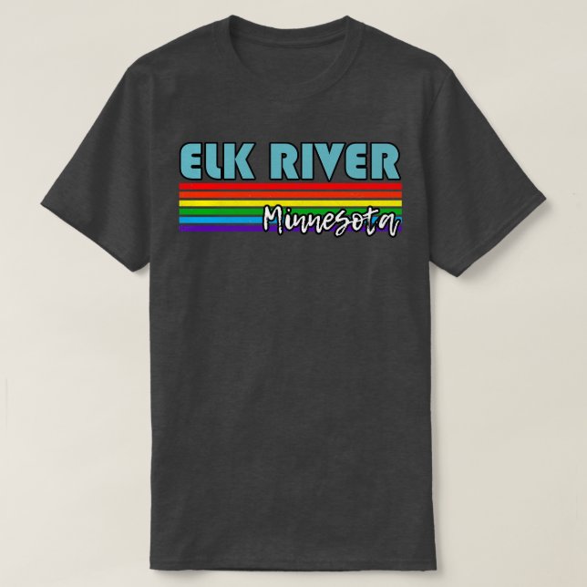 Camiseta Elk River Minnesota Pride Elk River LGBT Gift LGB (Frente do Design)