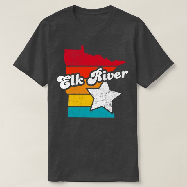 Camiseta Elk River Minnesota Vintage - Alface 2 (Frente do Design)