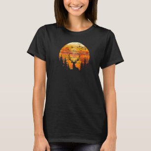 Camiseta Elk Wapiti Na Montanha Da Floresta Selvagem Cam