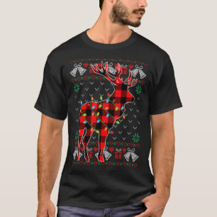 Camiseta Elk Xmas Luz Feia De Natal