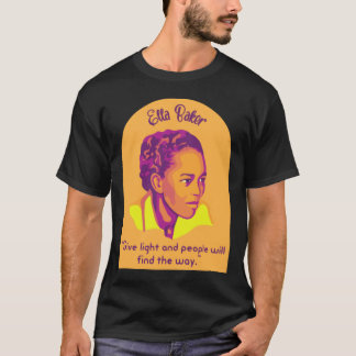 Camiseta Ella Baker Portrait e Quote