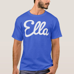 Camiseta Ella Typografia White Cursive Script