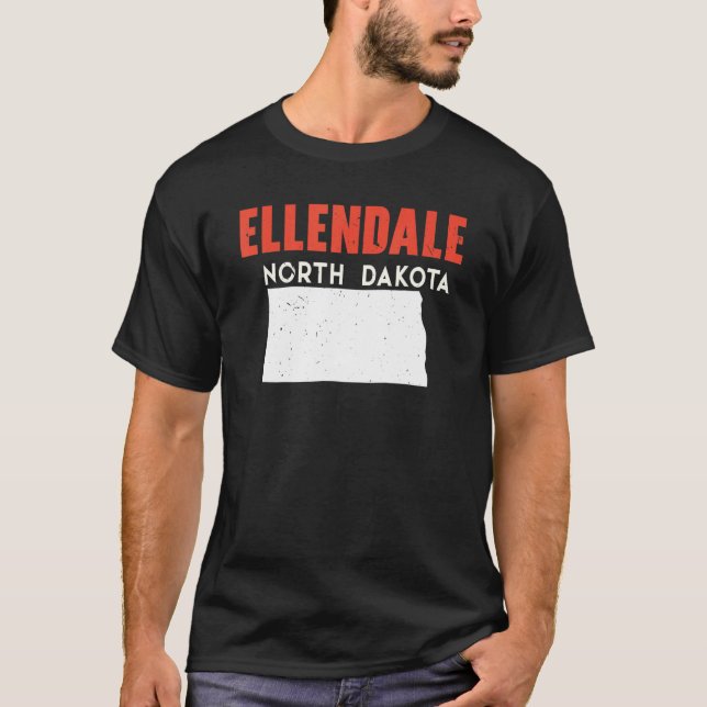 Camiseta Ellendale North Dakota EUA State America Viagem (Frente)
