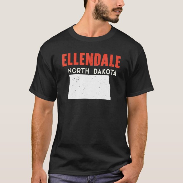 Camiseta Ellendale North Dakota USA State America Travel (Frente)