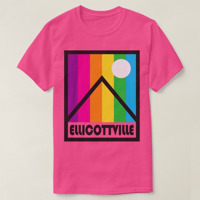Camiseta Ellicottville New York Souvenir Gift Rainbow Monte (Frente do Design)