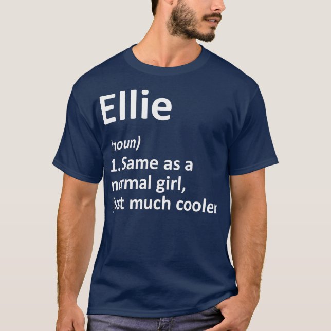 Camiseta ELLIE Definition Personalized Name Funny Gift (Frente)